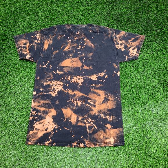 Wolf Portrait Bleached Shirt S/M 19x27 Black Edgy - Picture 2 of 12